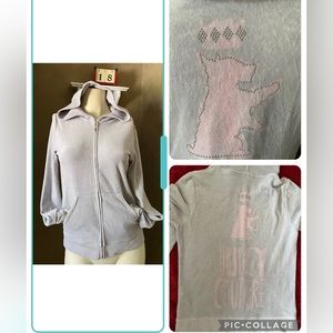 Juicy Couture Zip-Up track jacket Hoodie Women’s size M.